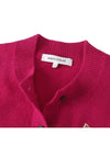 Baby Fox Cardigan Fuchsia Pink Women s - MAISON KITSUNE - BALAAN 6