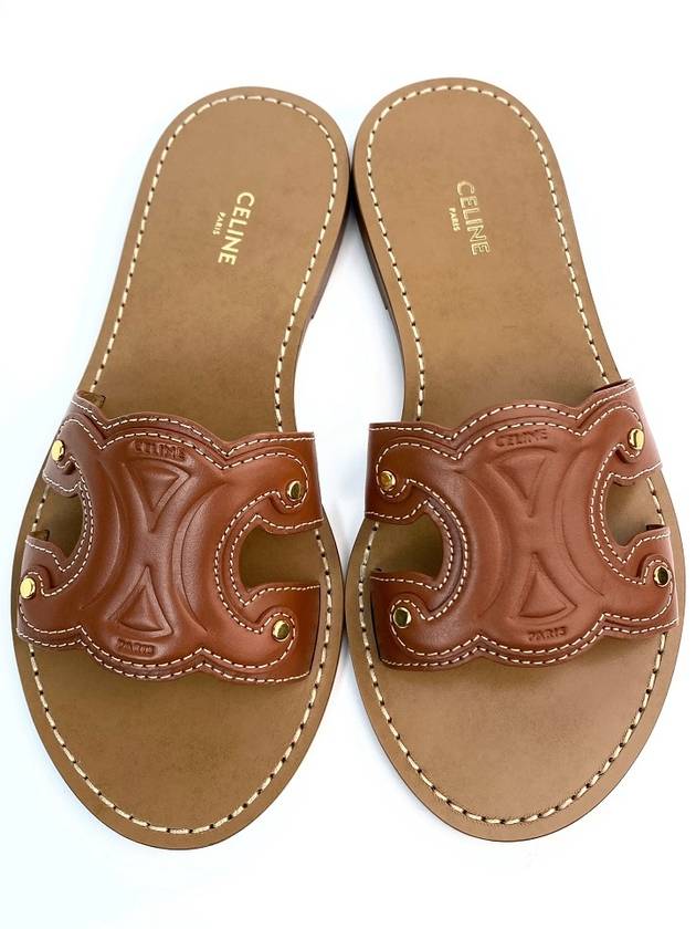 Triomphe Calfskin Mule Tan - CELINE - BALAAN 3