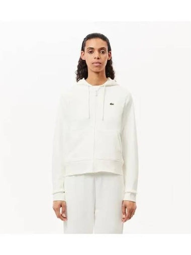 Women s Essential Hooded Zip Up T Shirt OFFWHITE Off White - LACOSTE - BALAAN 1