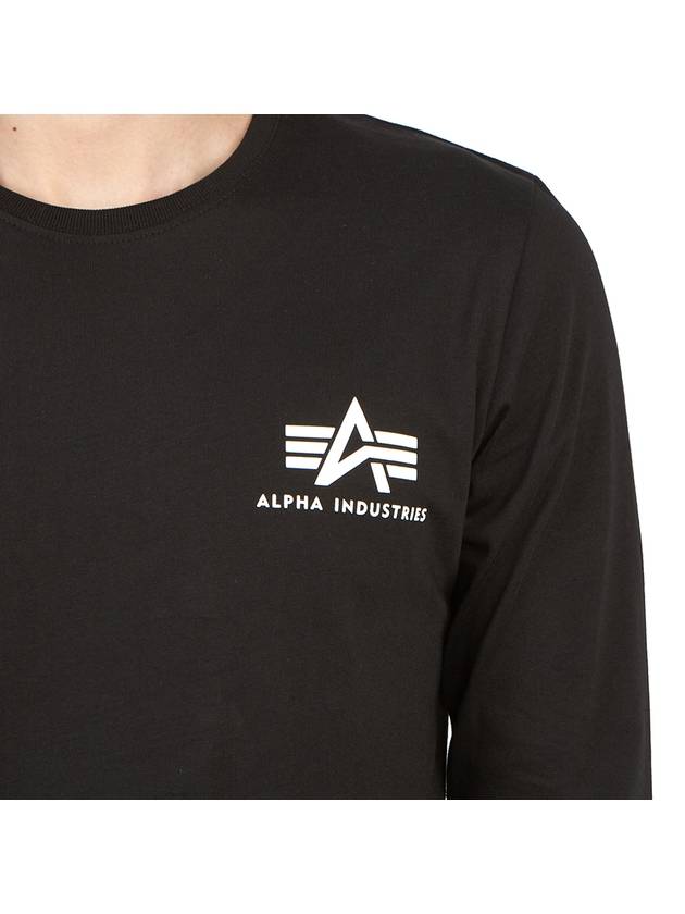 Logo Long Sleeve T-Shirt Black - ALPHA INDUSTRIES - BALAAN 9