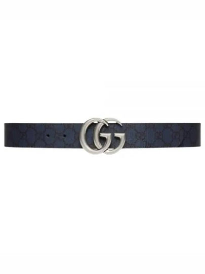 Marmont Double G Reversible Belt Dark Blue - GUCCI - BALAAN 2