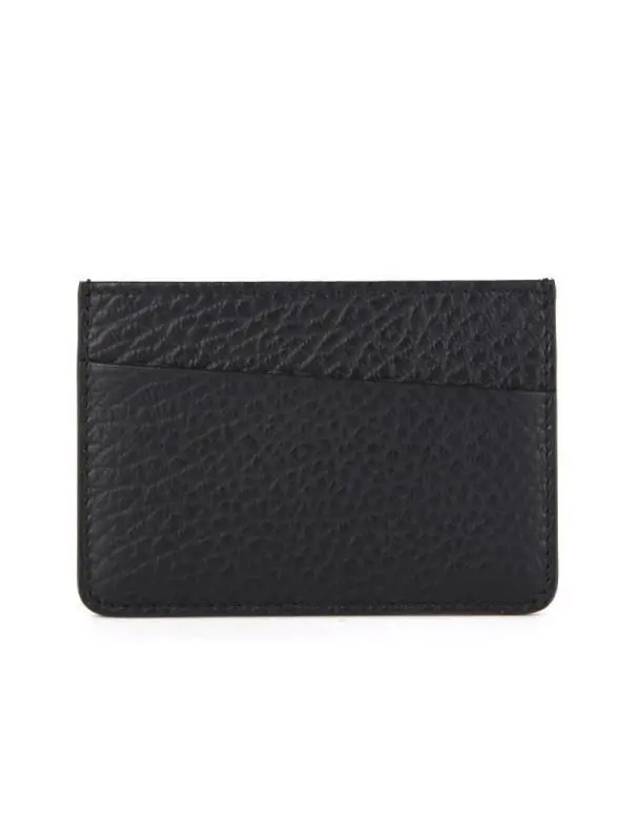 Grain Leather Stitch Card Wallet Black - MAISON MARGIELA - BALAAN 3