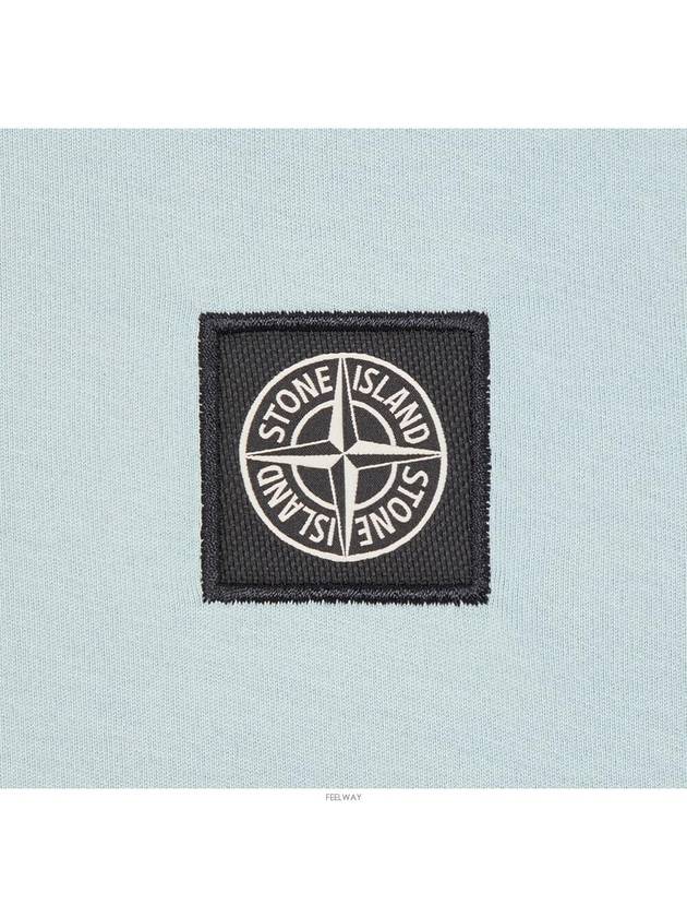 Logo Patch Cotton Short Sleeve T-Shirt Sky Blue - STONE ISLAND - BALAAN 5