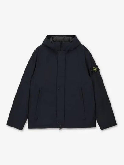 Techno Fabric Hooded Jacket Navy - STONE ISLAND - BALAAN 2