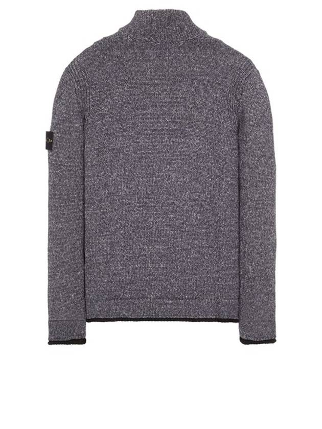 Colour Sprayed Tape Half Zip-up Regular Fit Knit Top Black - STONE ISLAND - BALAAN 3