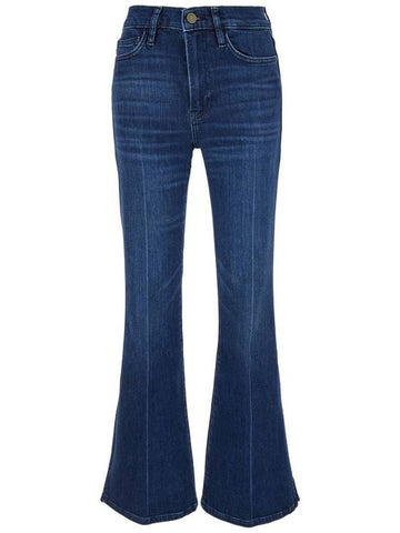 Blue Flared Jeans With High Waist In Denim Woman - FRAME - BALAAN 1