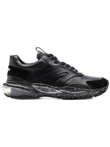 Bounce Low-Top Sneakers Black - VALENTINO - BALAAN 1