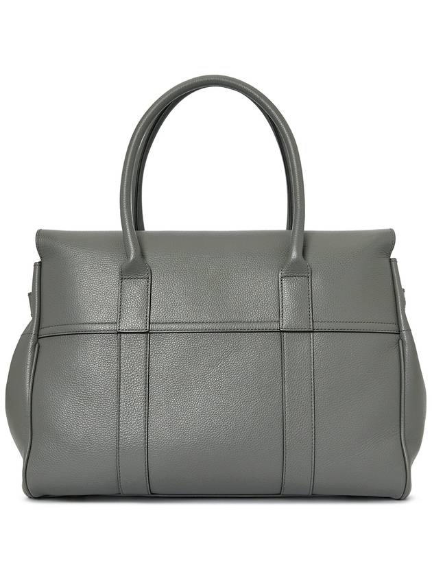 Small Bayswater Classic Grain Tote Bag Charcoal - MULBERRY - BALAAN 5