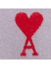 Heart Logo Oversized Wool Fringe Scarf Parma - AMI - BALAAN.