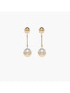 Metal Pearl Earrings Gold - MIU MIU - BALAAN 2