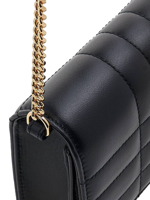 Lola Gold Logo Quilted Mini Cross Bag Black - BURBERRY - BALAAN 8