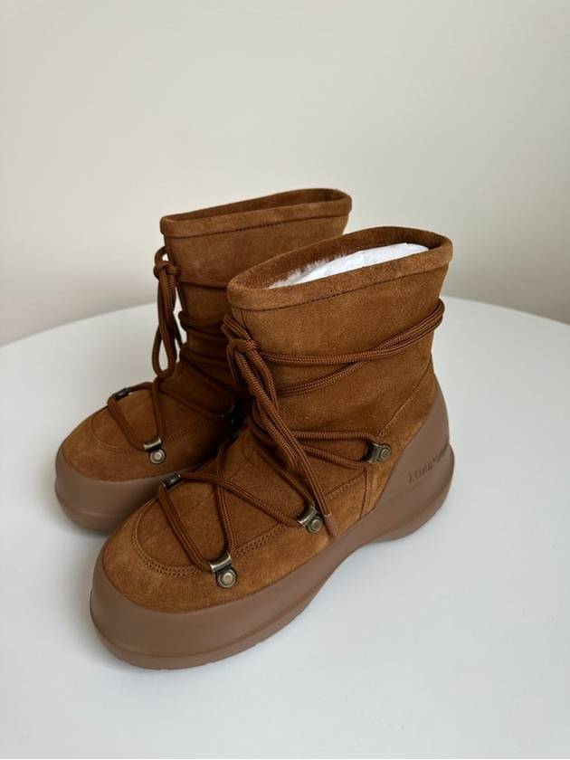 Luna Suede Winter Boots Brown - MOON BOOT - BALAAN 5