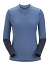 Rho Crew Neck Merino Wool Long Sleeve T-Shirt Moonlit - ARC'TERYX - BALAAN 2