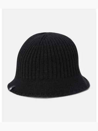 Women s Sports Basic Knit Bucket Hat Black SP322UCP72 - DESCENTE - BALAAN 1