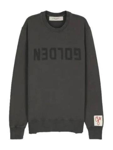 Distressed Logo Sweatshirt Anthracite - GOLDEN GOOSE - BALAAN 1