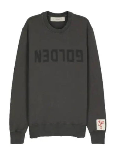 Distressed Logo Sweatshirt Anthracite - GOLDEN GOOSE - BALAAN 1