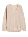 Freccia V-neck Cashmere Knit Top Beige - MAX MARA - BALAAN 2