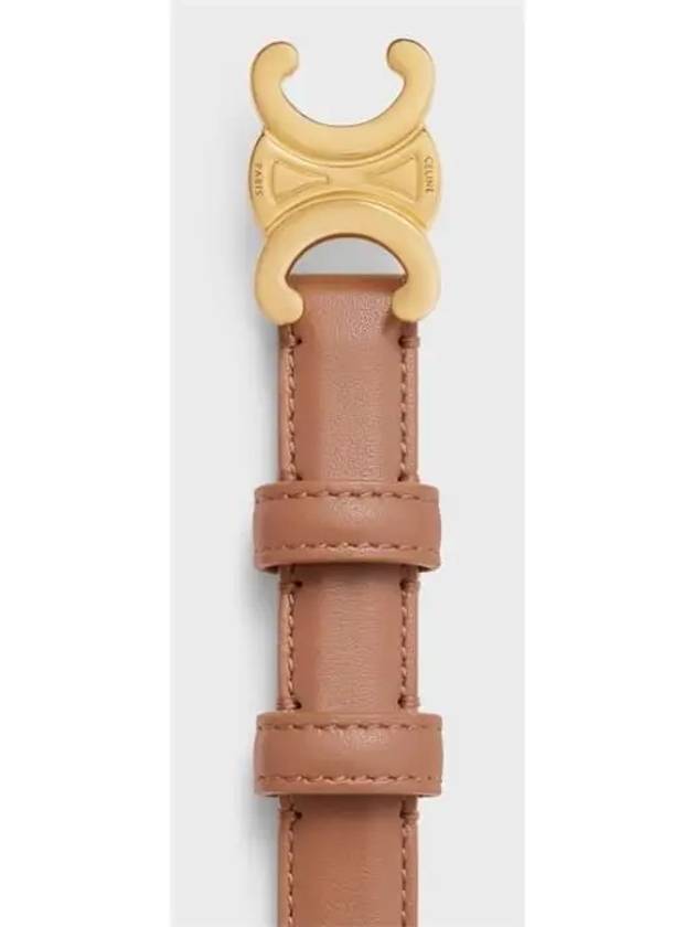 Women's Small Triomphe Smooth Calfskin Belt Brown - CELINE - BALAAN 3