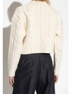 Cable Wool Knit Top Off-White - AMI - BALAAN 3