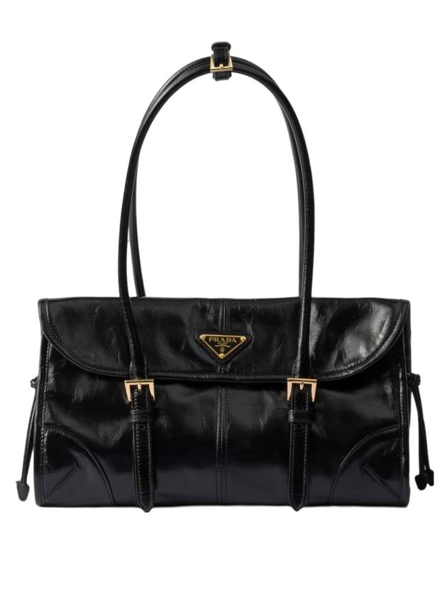 Medium Leather Tote Bag Black - PRADA - BALAAN 1