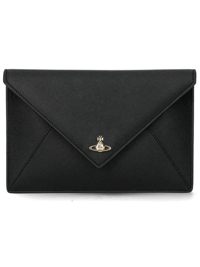 Saffiano Envelope Clutch Bag Black - VIVIENNE WESTWOOD - BALAAN 2