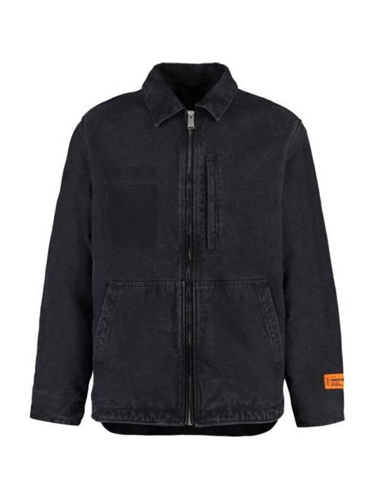 denim jacket HMEA062S23FAB002 1000 black - HERON PRESTON - BALAAN 1