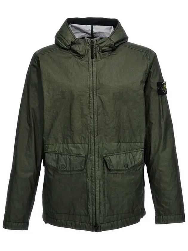 Membrana 3L TC Hooded Jacket Dark Green - STONE ISLAND - BALAAN 2