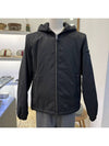 Triangle Logo Padded Hooded Jacket Black - PRADA - BALAAN 2