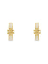 Women's Kira Huggie Hoop Earrings White - TORY BURCH - BALAAN 4