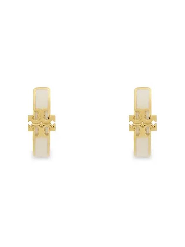 Women's Kira Huggie Hoop Earrings White - TORY BURCH - BALAAN 4