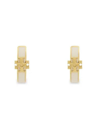 Women's Kira Huggie Hoop Earrings White - TORY BURCH - BALAAN 2