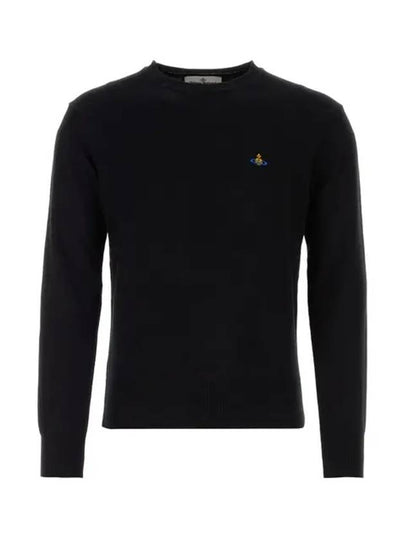 ORB Embroidered Crew Neck Knit Top Black - VIVIENNE WESTWOOD - BALAAN 2