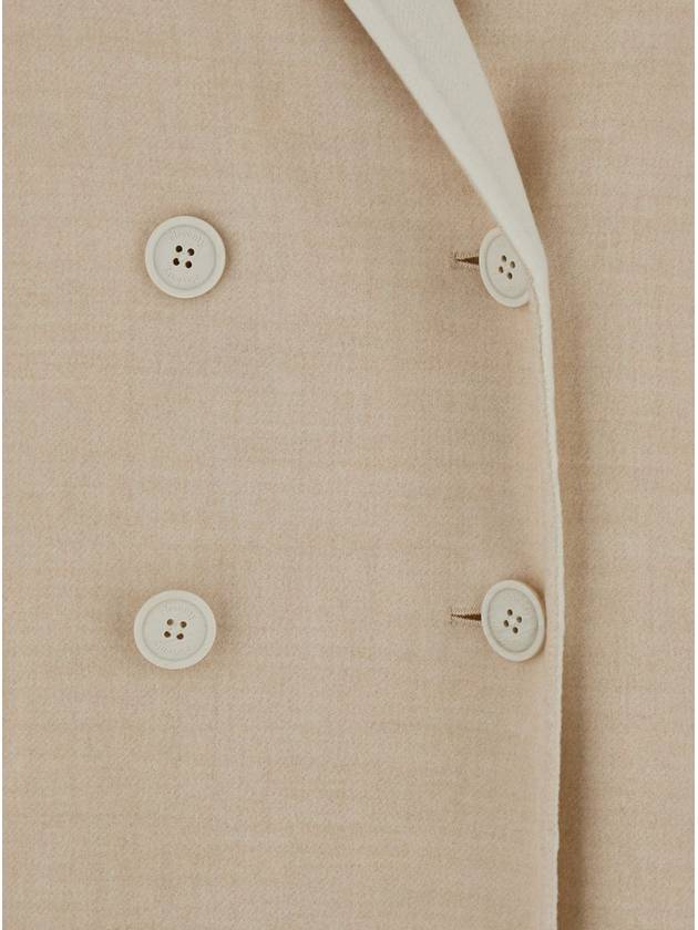 Beige And White Reversible Coat With Buttons In Wool Woman - ELEVENTY MILANO - BALAAN 3