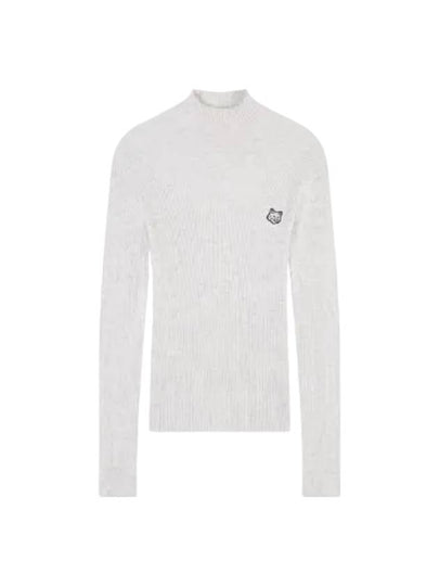 Bold Fox Head Patch Turtleneck Light Grey Melange - MAISON KITSUNE - BALAAN 2