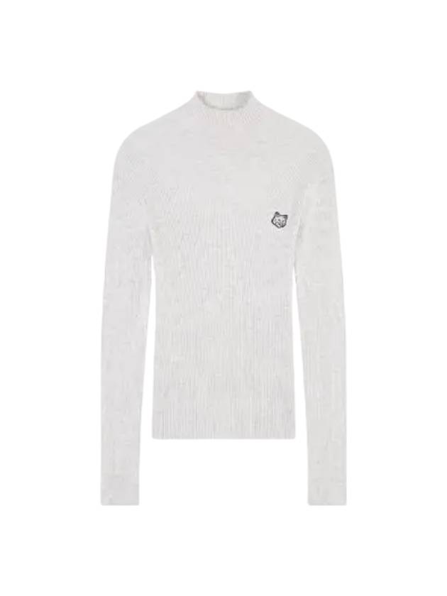 Bold Fox Head Patch Turtleneck Light Grey Melange - MAISON KITSUNE - BALAAN 3