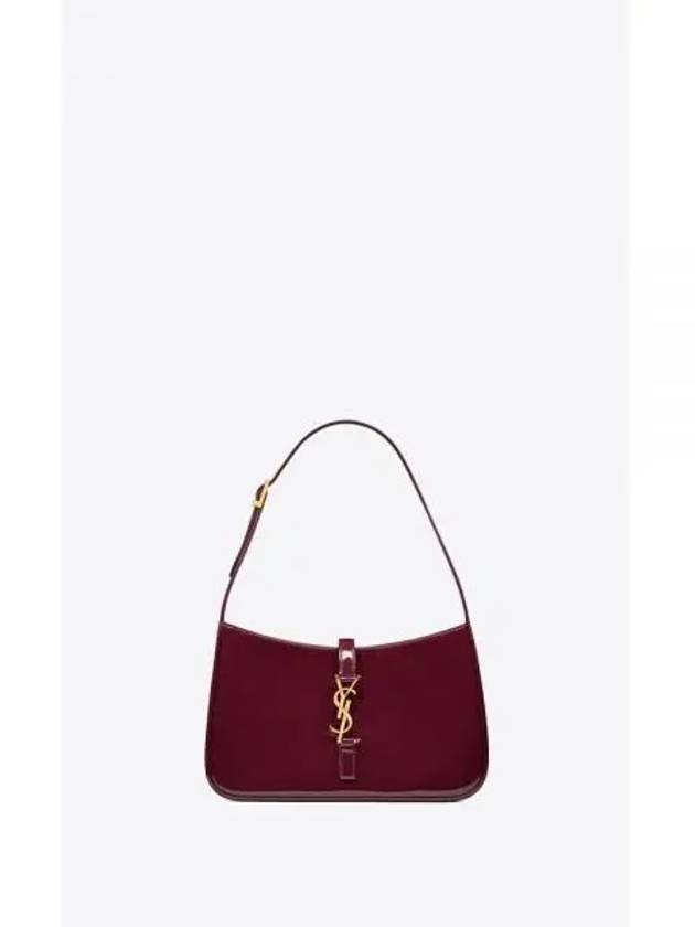 Le 5 a 7 Patent Leather Shoulder Bag Dark Red Wine - SAINT LAURENT - BALAAN 2