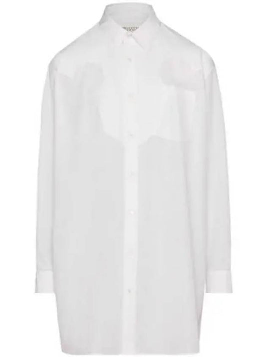 Cotton Poplin Shirt Midi Dress White - MAISON MARGIELA - BALAAN 2