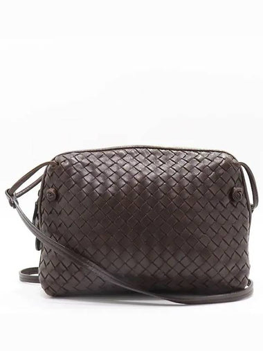 245354 Red brown color leather intrecciato Nodini cross bag - BOTTEGA VENETA - BALAAN 1