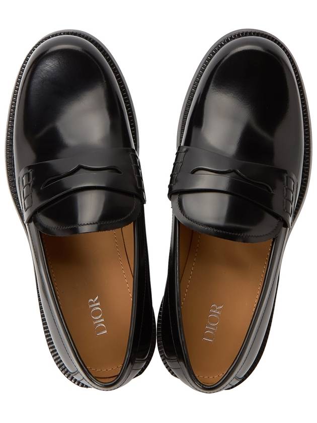 Carlo Polished Calfskin Loafers Black - DIOR - BALAAN 3