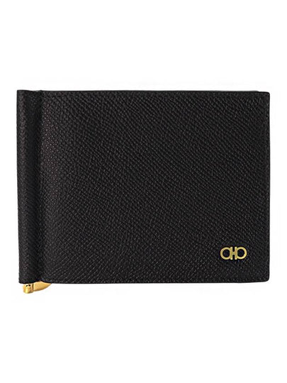 Gancini Money Clip Half  Wallet Black - SALVATORE FERRAGAMO - BALAAN 2