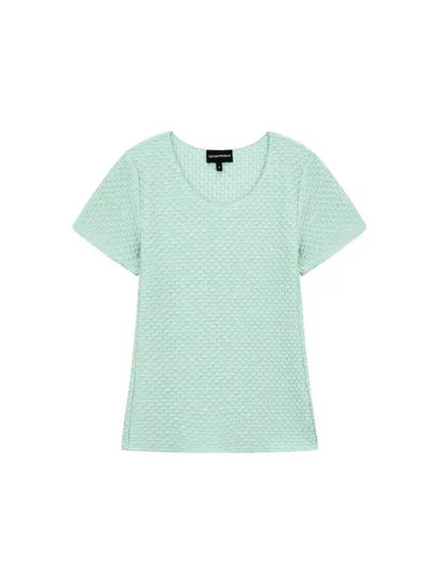 Women s Embossed Wave Pattern Pullover Mint - EMPORIO ARMANI - BALAAN 1