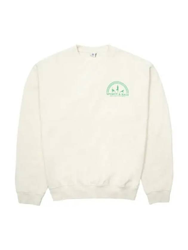 Wellness Studio Logo Sweatshirt Cream - SPORTY & RICH - BALAAN 2