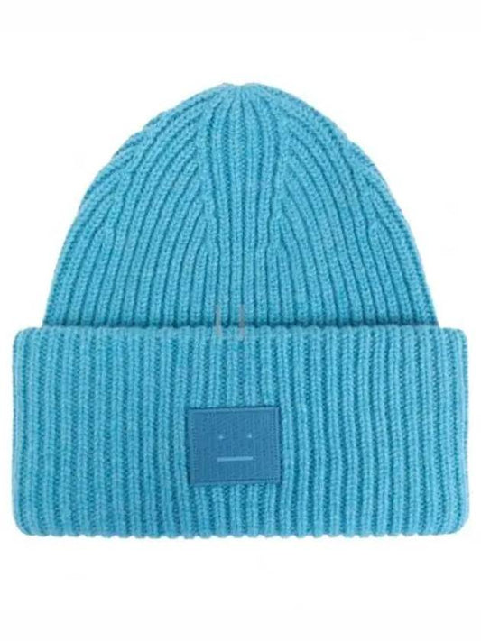 Face Patch Beanie Blue - ACNE STUDIOS - BALAAN 2