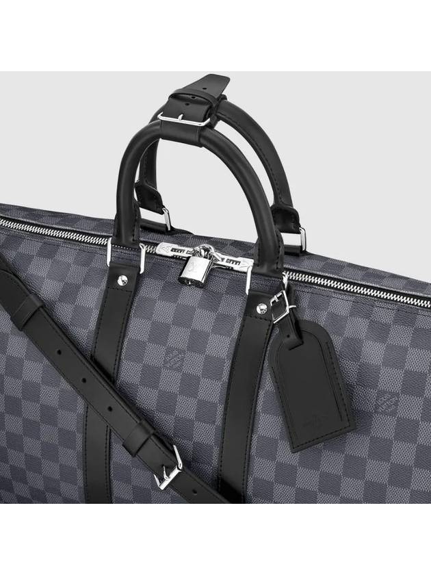 Keepall 45 Bandouliere Damier Canvas Duffel Bag Grey - LOUIS VUITTON - BALAAN 3