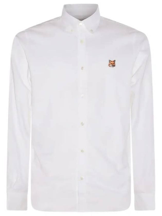 Oxford Institutional Foxhead Patch Button Down Classic Shirt White - MAISON KITSUNE - BALAAN 2