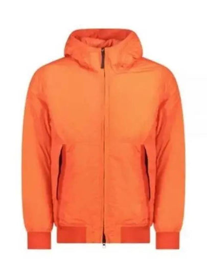 Men's Garment Dyed Crinkle Reps Recycled Nylon Primaloft TC Hooded Jacket Orange - STONE ISLAND - BALAAN 2