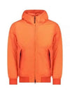 Men's Garment Dyed Crinkle Reps Recycled Nylon Primaloft TC Hooded Jacket Orange - STONE ISLAND - BALAAN 2