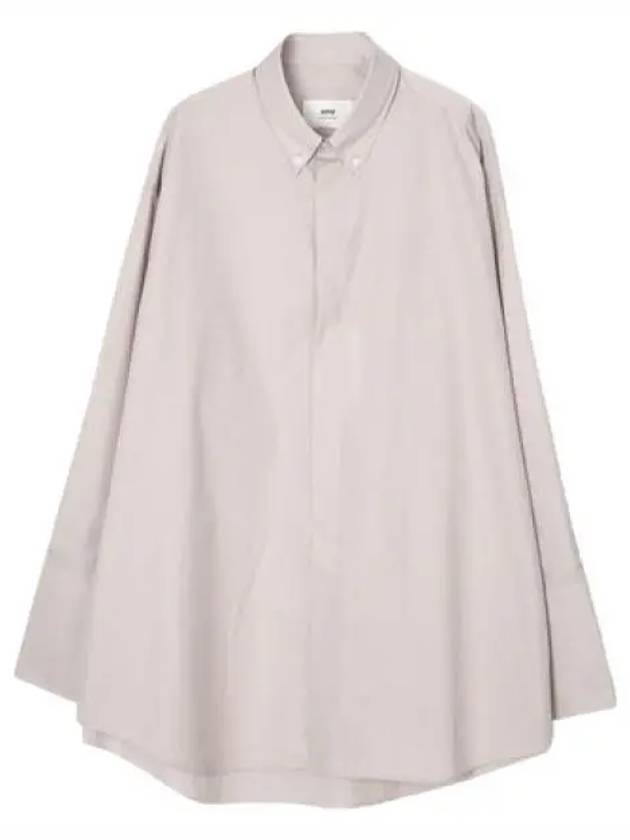 Mattiussi Oversized Long Sleeve Shirt Pink - AMI - BALAAN 2