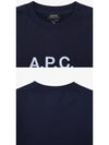 Rufus Embroidery Logo Sweatshirt Navy - A.P.C. - BALAAN 4