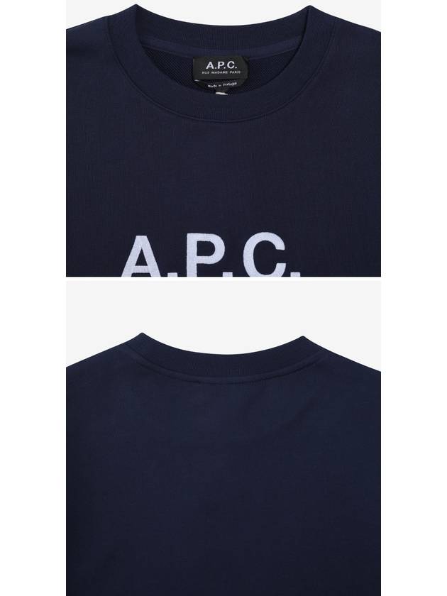 Rufus Embroidery Logo Sweatshirt Navy - A.P.C. - BALAAN 4